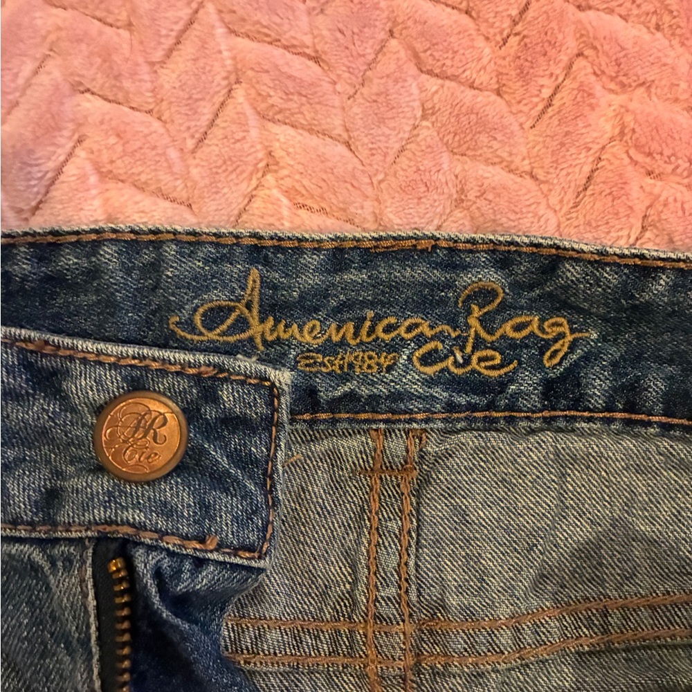 American Eagle Outfitters Distressed Denim Mini Skirt - Picture 2 of 4